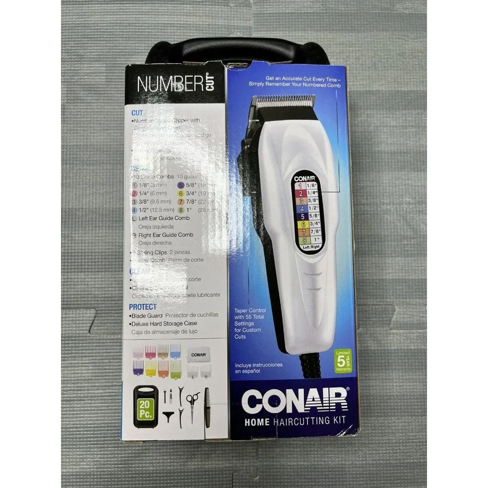 Conair Number Cut 20 piece Clippers Men Trimmer W/ Color Comb New